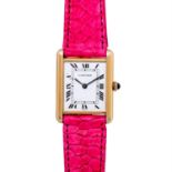 CARTIER Vintage Tank Vermeil "PARIS" Armbanduhr. Ca. 1980er Jahre.