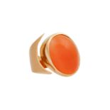 Designerring mit feinem Karneol,