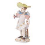 MEISSEN verkleidete Amorette, 1. Wahl, vor 1924.