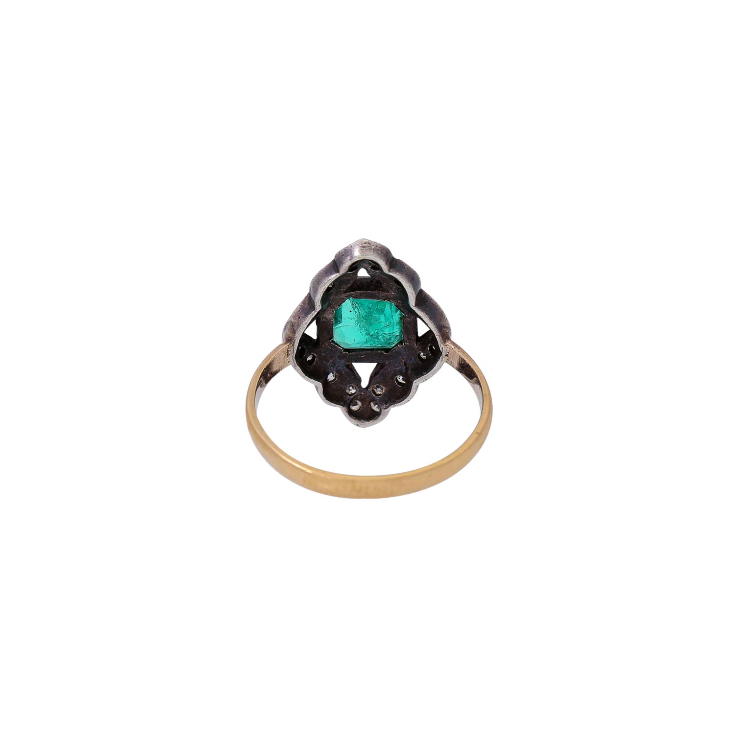 Ring mit Smaragd achteckig facettiert, - Image 4 of 5