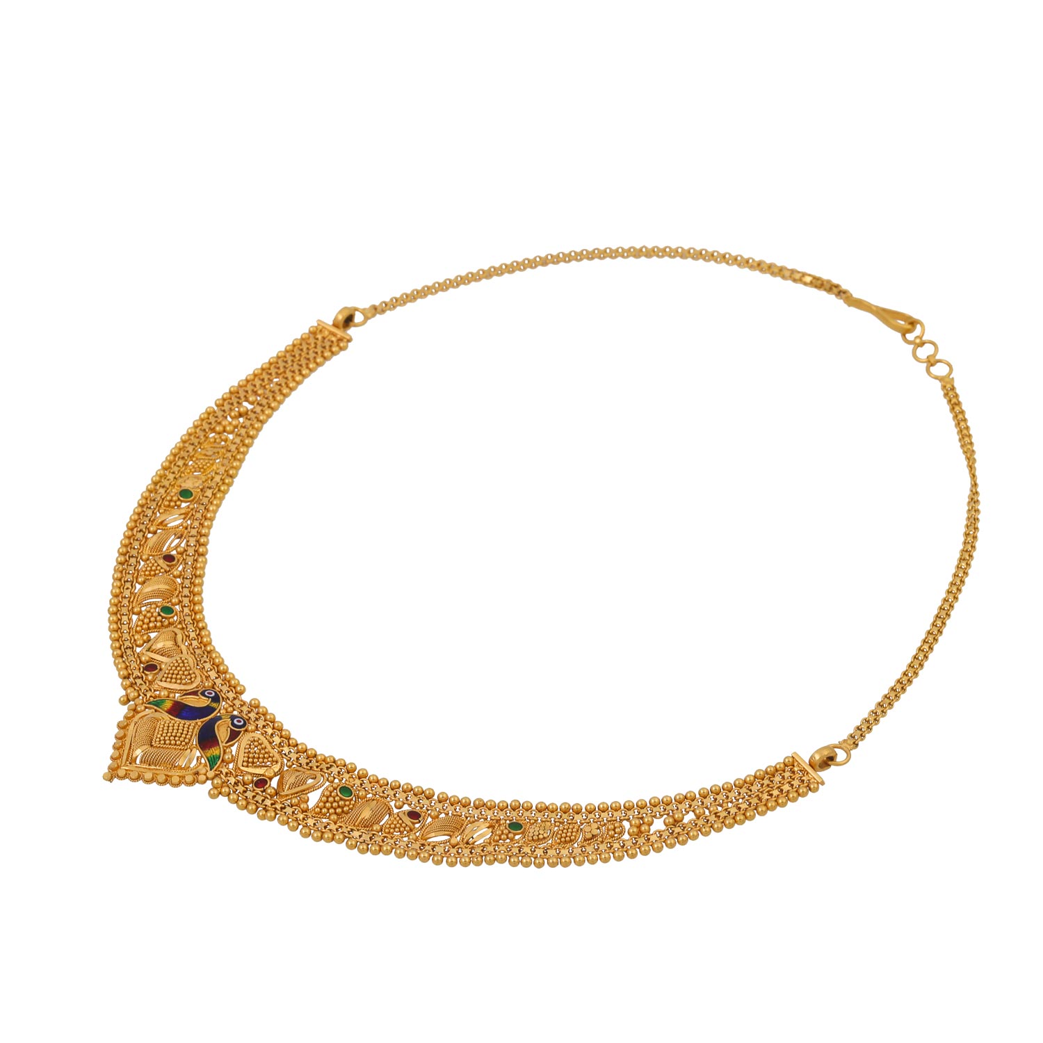 Collier mit filigranen Mustern, teilweise emailliert, - Image 3 of 7