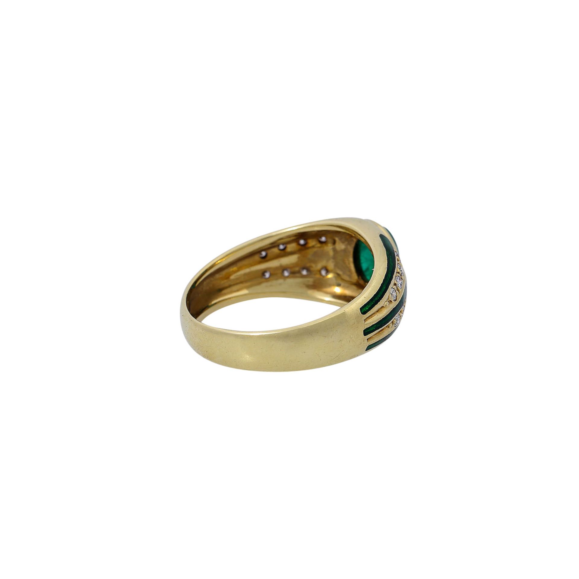 FABERGÉ BY VICTOR MAYER Ring mit Smaragd und Brillanten - Bild 3 aus 5