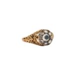 Ring mit Diamantrosen von zus. ca. 1,2 ct,