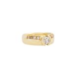 Ring mit Altschliffdiamant ca. 0,7 ct,