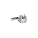 Ring mit Aquamarin ca. 5,0 ct,