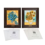 DELFT zwei Porzellanbildplatten "Van Gogh", limitierte Ausgaben von 1990,