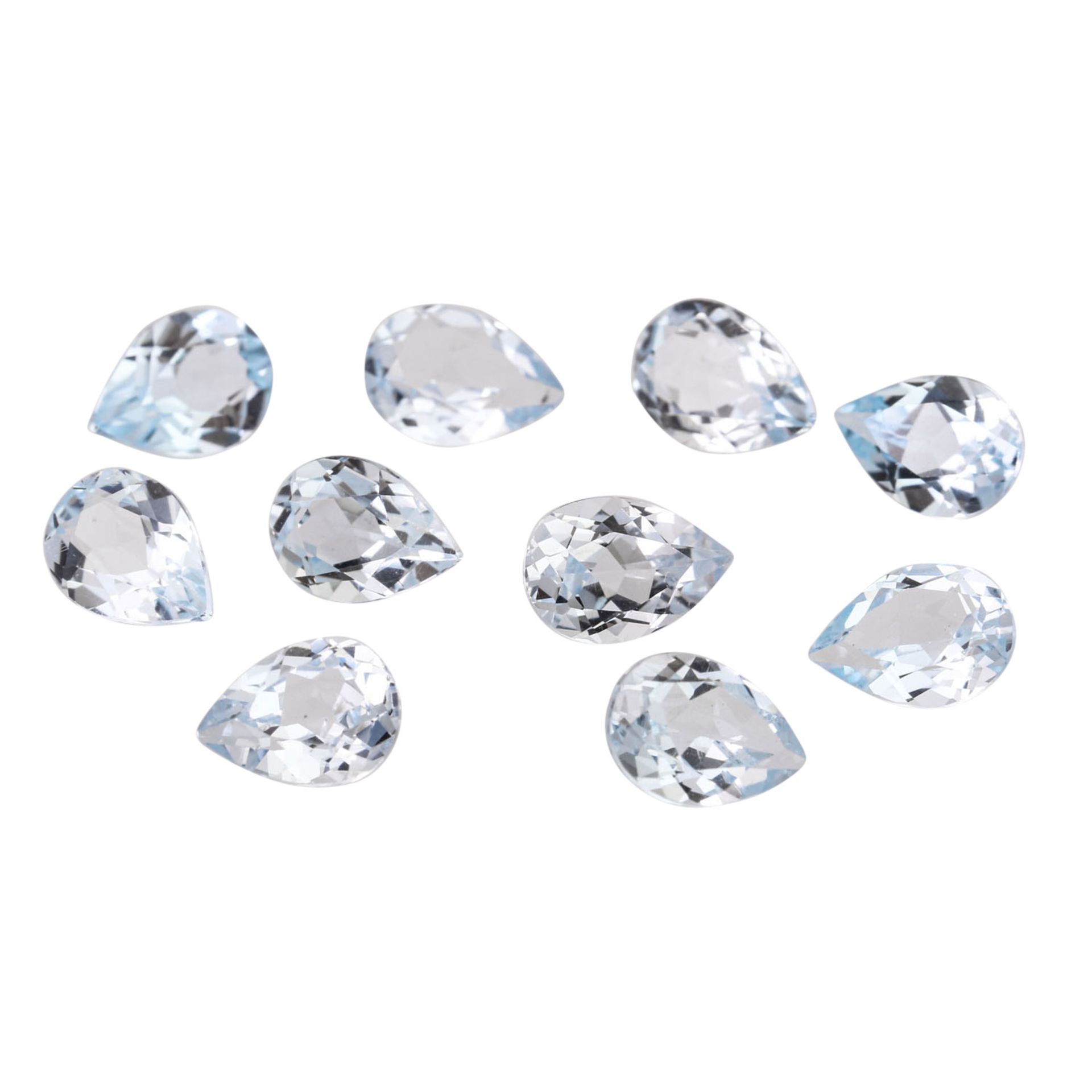 Konvolut 10 Blautopase zus. 8,5 ct,