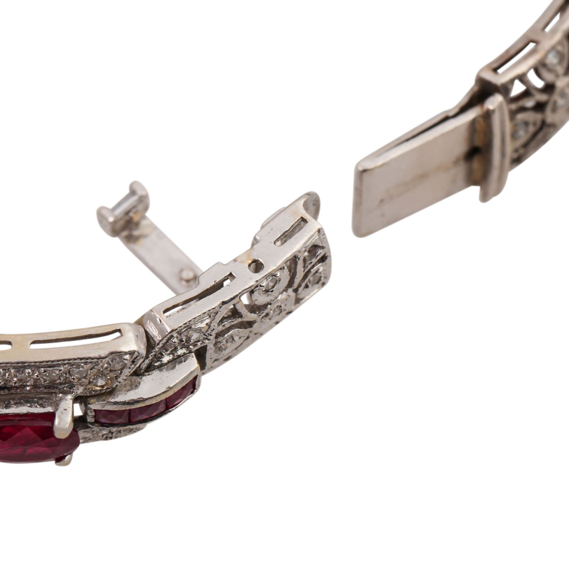 Armband im Art-Deco-Stil, mit Rubinen - Bild 5 aus 5