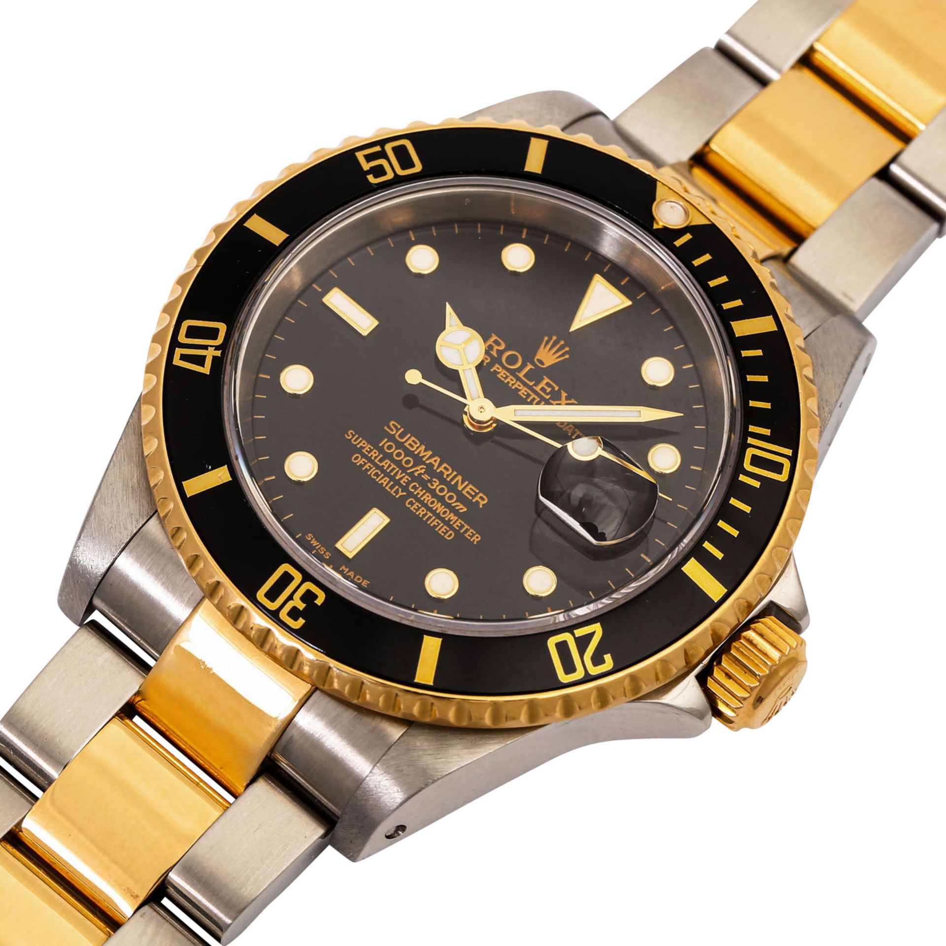 ROLEX Submariner Date "Two Tone", Ref. 16613. Armbanduhr. - Bild 5 aus 9