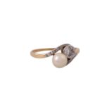 Ring mit Altschliffdiamant ca. 0,35ct,