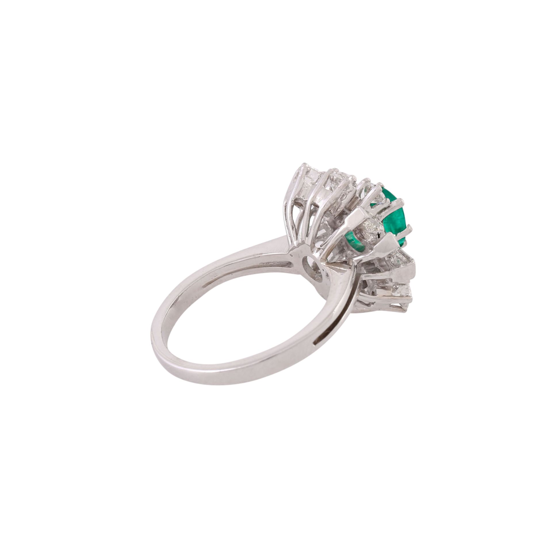 Klassischer Ring mit Smaragd ca. 0,67ct, - Bild 3 aus 5