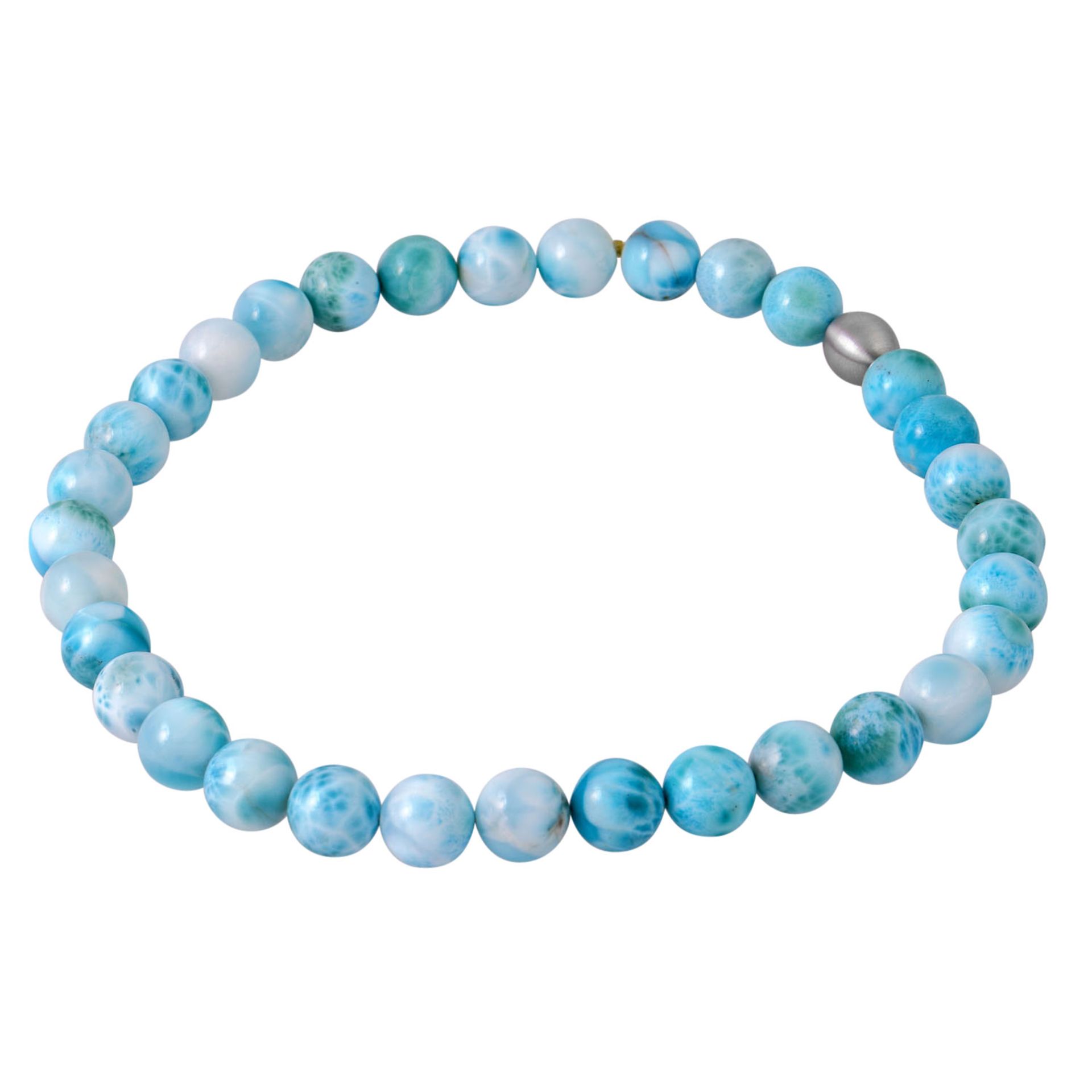 Collier aus Larimar, - Bild 3 aus 6