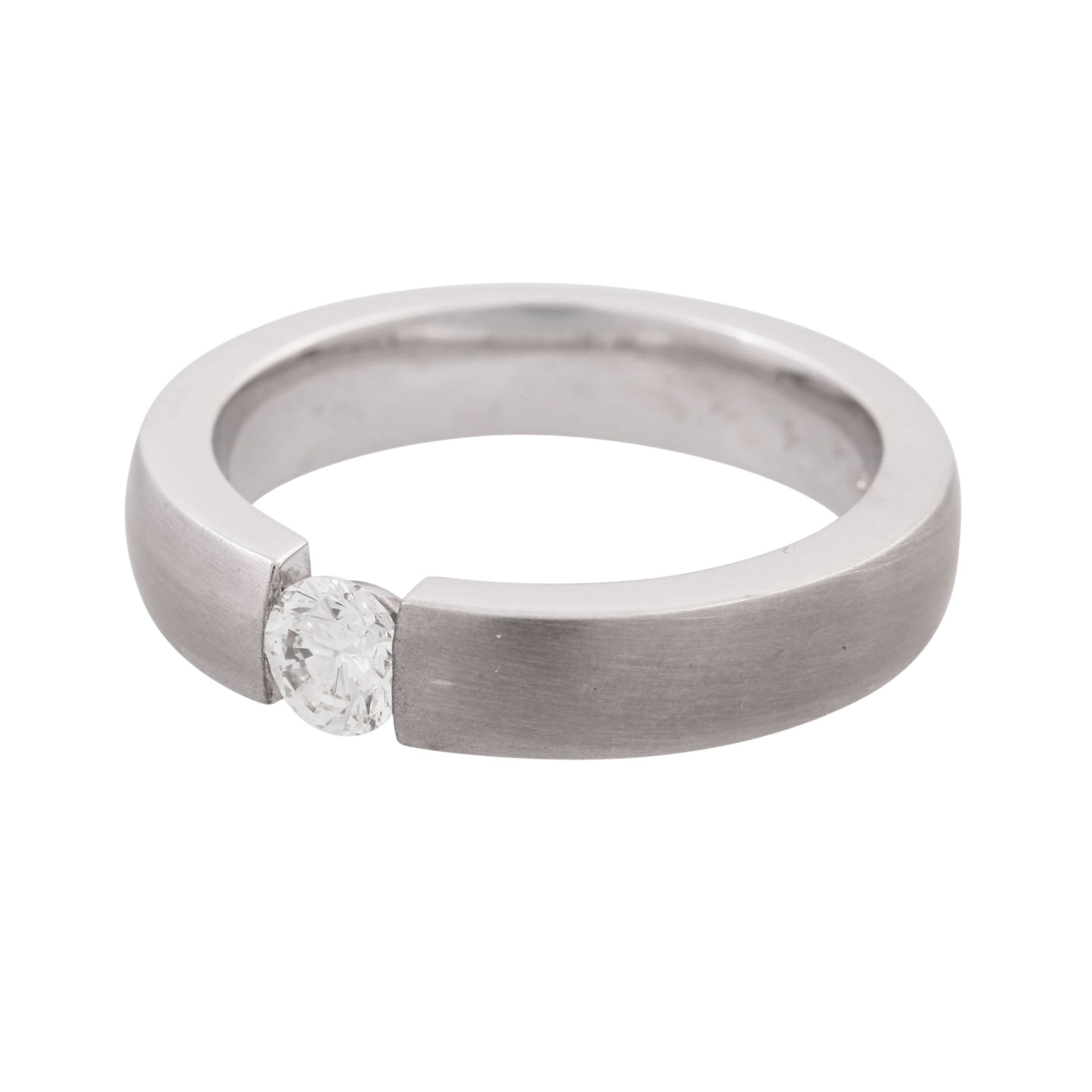 Solitärring mit Brillant von ca. 0,5 ct (graviert), - Bild 5 aus 5