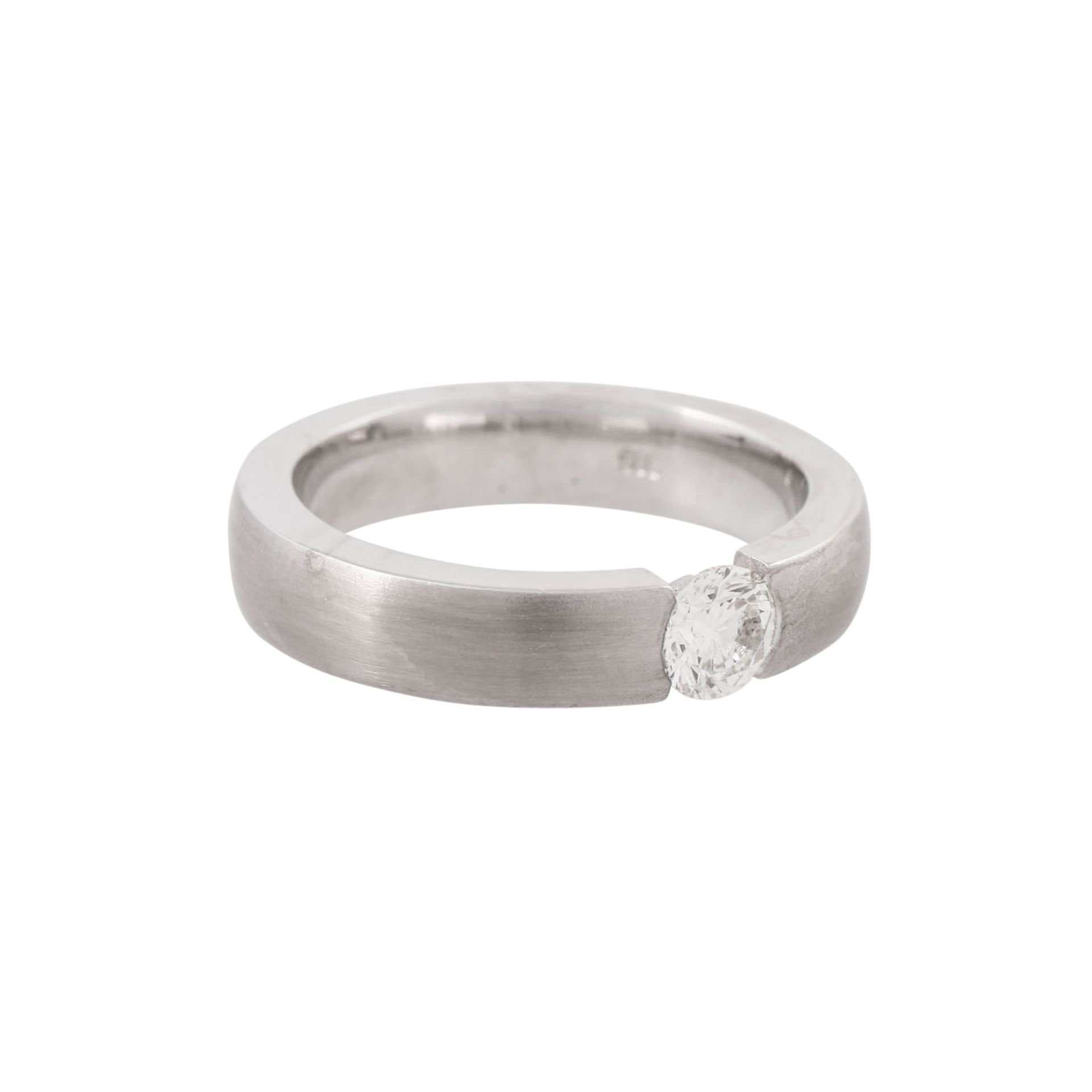 Solitärring mit Brillant von ca. 0,6 ct (graviert),