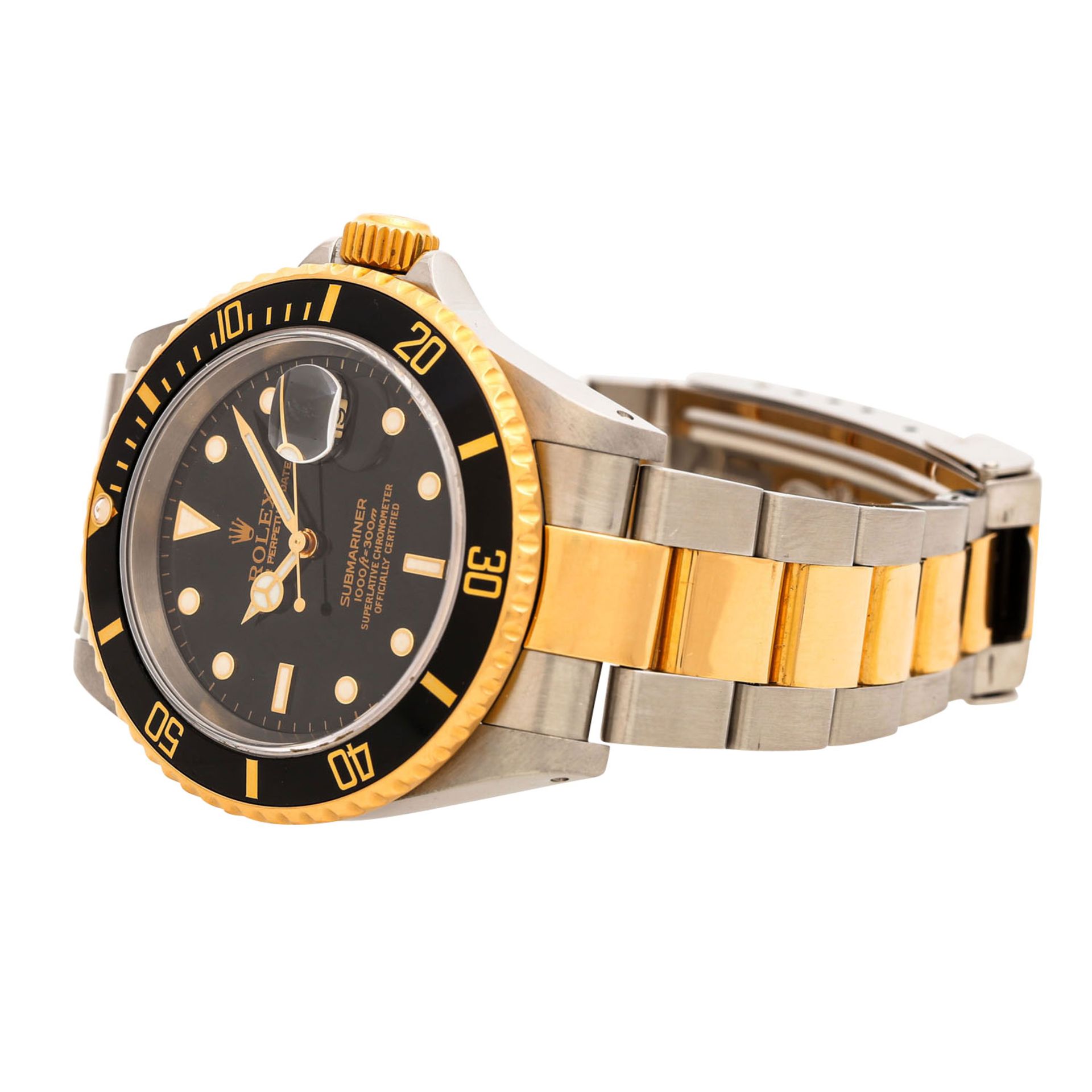 ROLEX Submariner Date "Two Tone", Ref. 16613. Armbanduhr. - Bild 6 aus 9