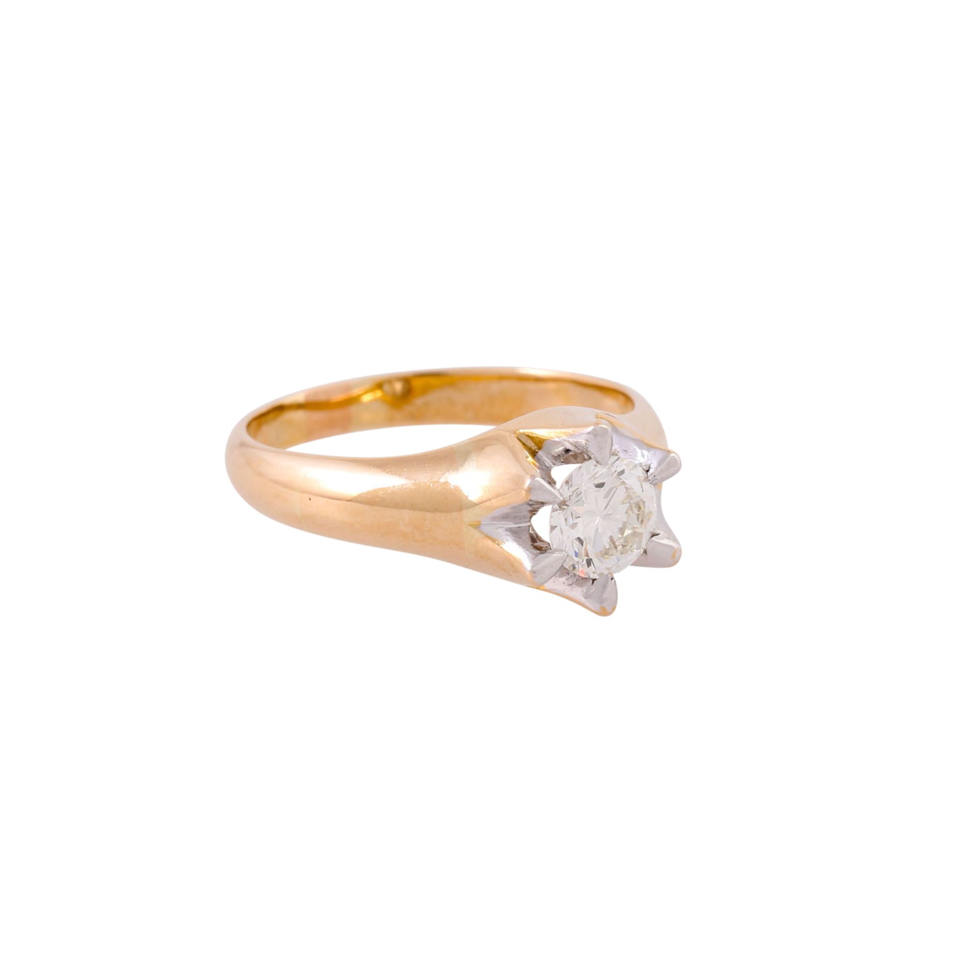 Solitärring mit Brillant von ca. 0,5 ct,