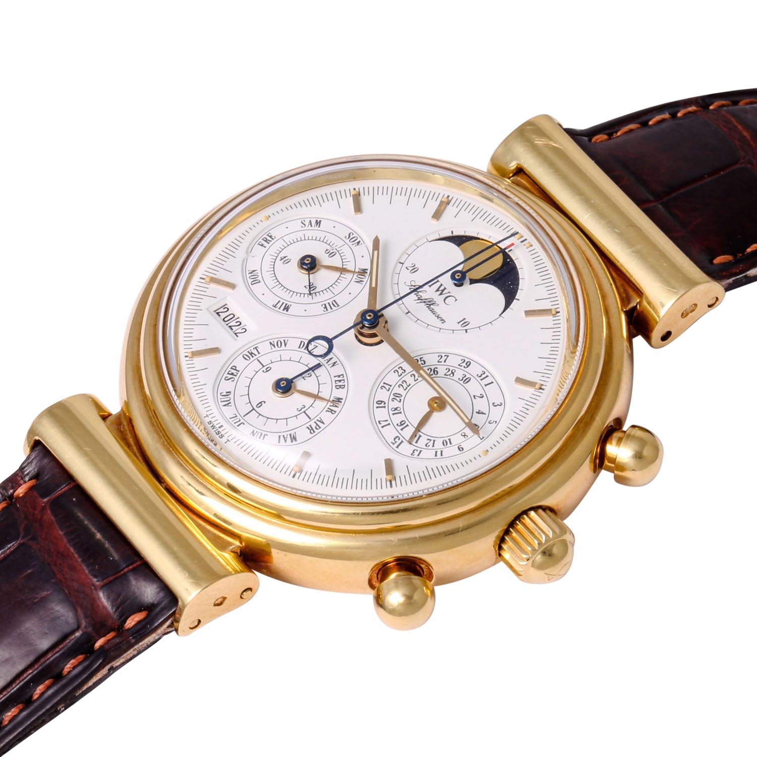 IWC Vintage Da Vinci Ewiger Kalender mit Chronograph und Mondphasen, Ref. 3750. Armbanduhr. - Image 5 of 9