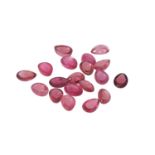 Konvolut 19 rosa Turmaline zus. ca. 40,61 ct