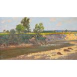 GOTTFRIED, OSWALD (1869-1949) "Flusslandschaft im Sonnenlicht"
