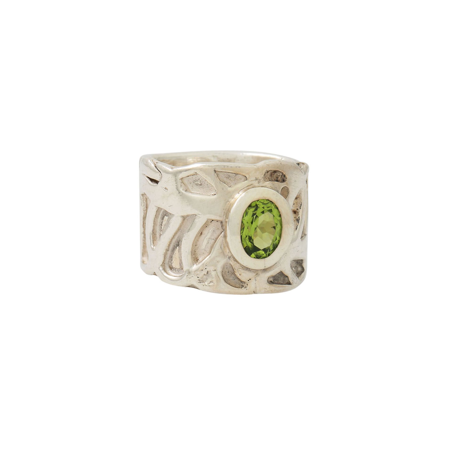 Konvolut aus Armreif und Ring mit Peridot, - Image 5 of 9