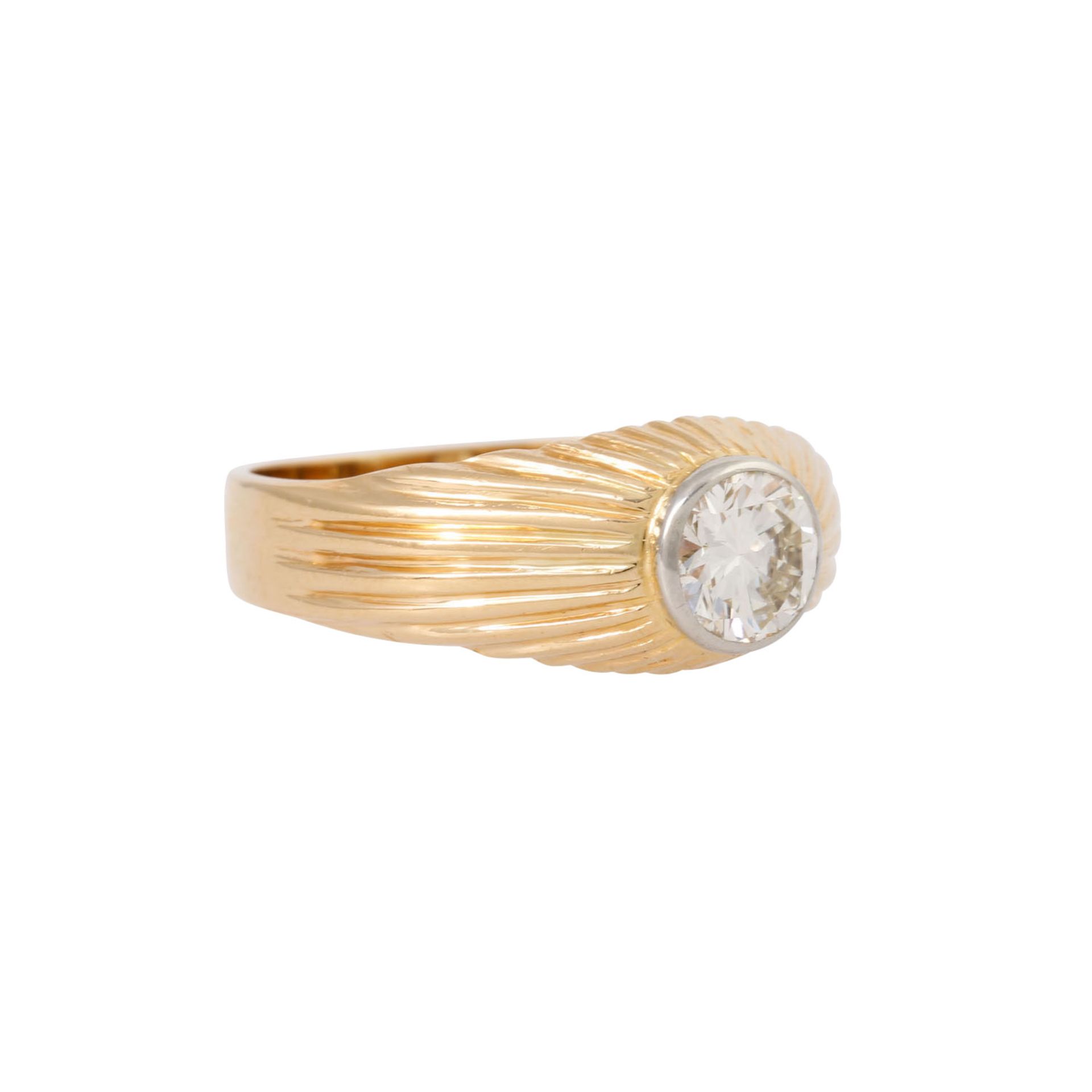 Ring mit Brillant ca. 1,0 ct,