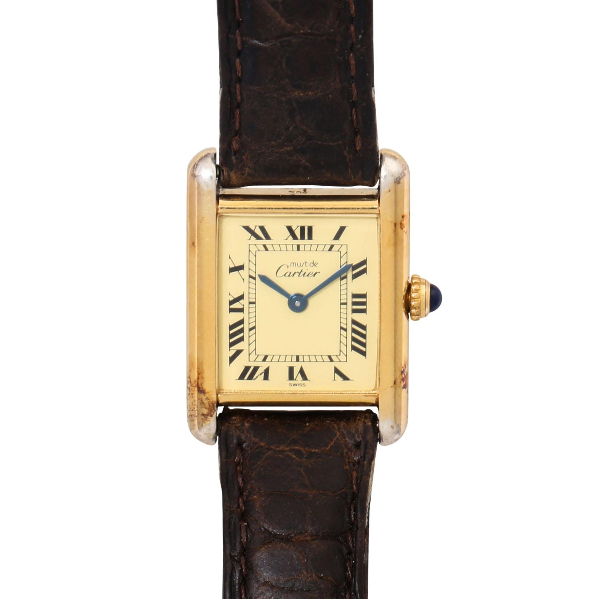 CARTIER Neo Vintage Tank Vermeil, Ref. 5057001. Damenuhr.