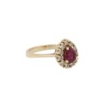 Ring mir Rubin 0,48ct, grav.