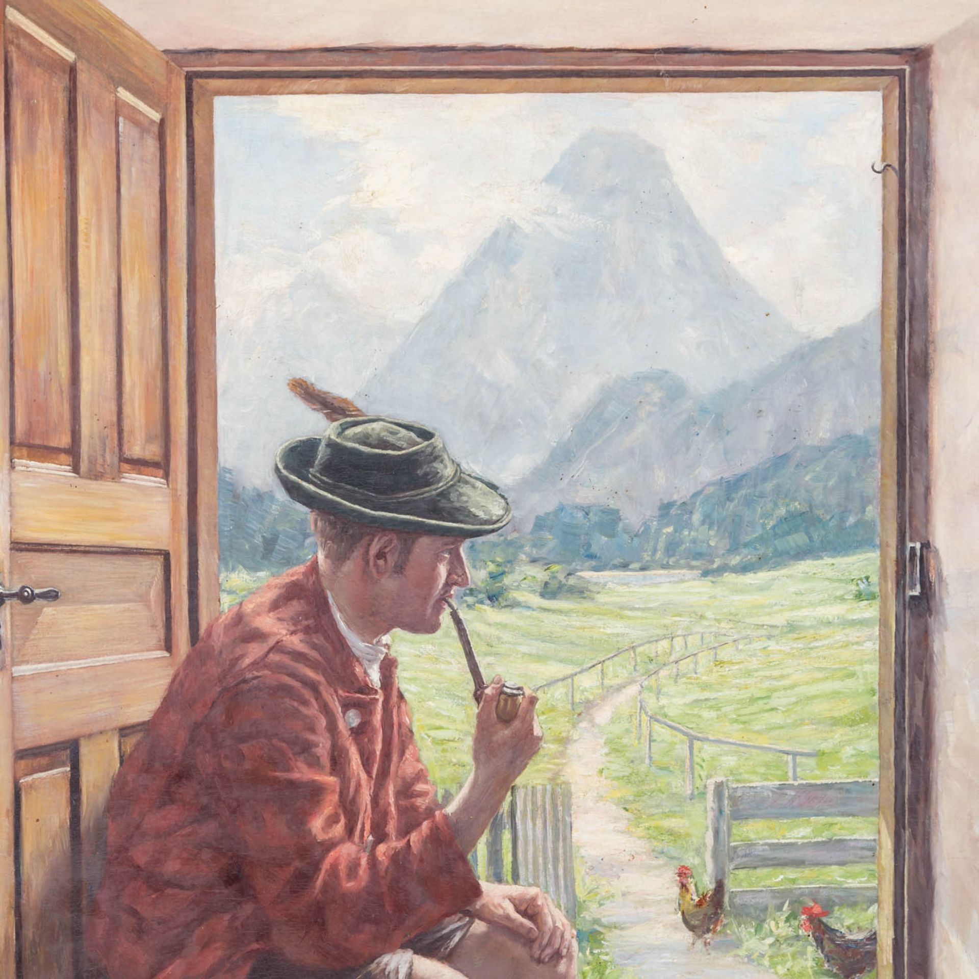 ULMER, HANS (1886-?) "Familienidylle in Oberbayern" 1927 - Bild 4 aus 8