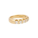 Ring mit 5 Brillanten zus. ca. 1,0ct,