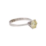 Solitärring mit Brillant 1,04 ct, YELLOW/IF,