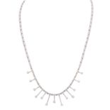 Collier mit 13 Brillanten von zus. ca. 0,5 ct,