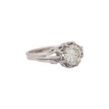 Ring mit Brillant ca. 2,1 ct, ca. LGW (I-J)/VVS-VS,