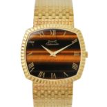 PIAGET Vintage Herrenuhr "Tigerauge", Ref. 12401 H24. Ca. 1970er Jahre.