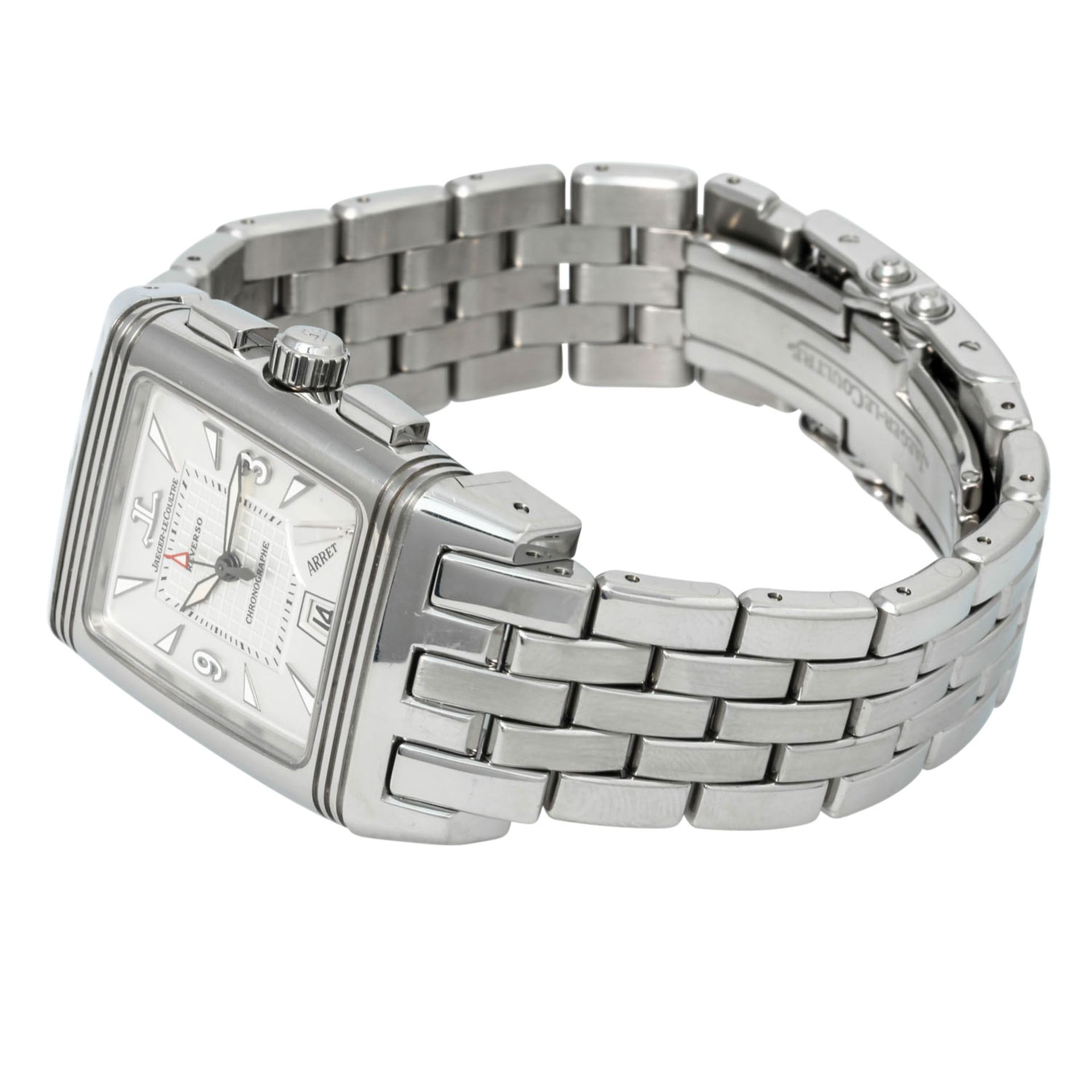 JAEGER-LECOULTRE Gran Sport Reverso Retrograde Chronograph, Ref. 295.8.59. Armbanduhr. - Image 9 of 10