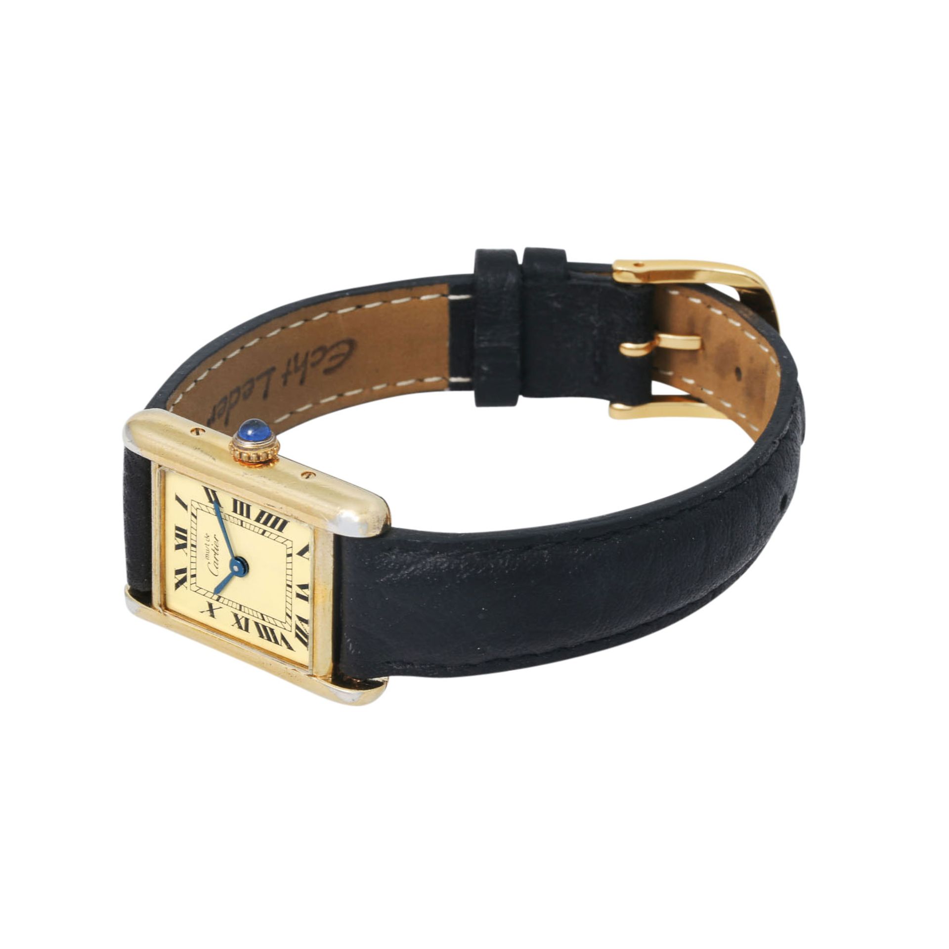 CARTIER Vintage Tank Vermeil, Ref. 5057001. Damenuhr. - Bild 7 aus 7