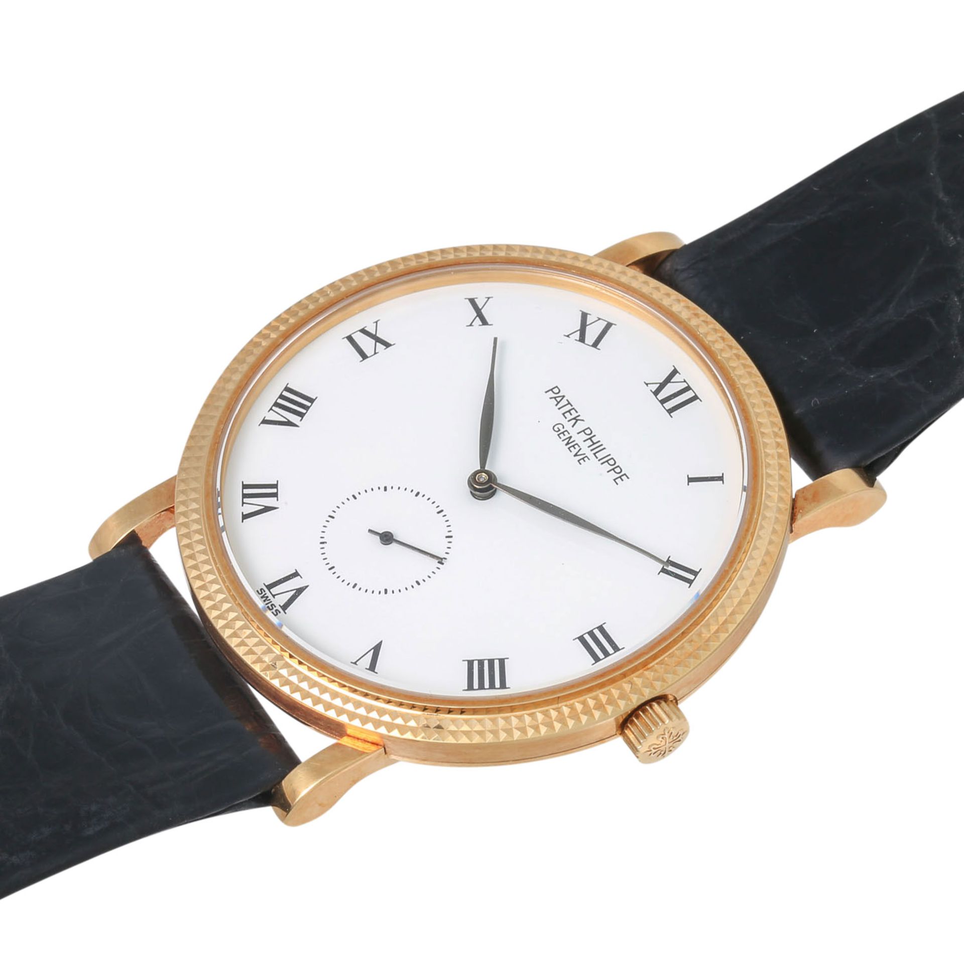 PATEK PHILIPPE Vintage Calatrava "Clous de Paris", Ref. 3919J. Armbanduhr. - Bild 5 aus 9