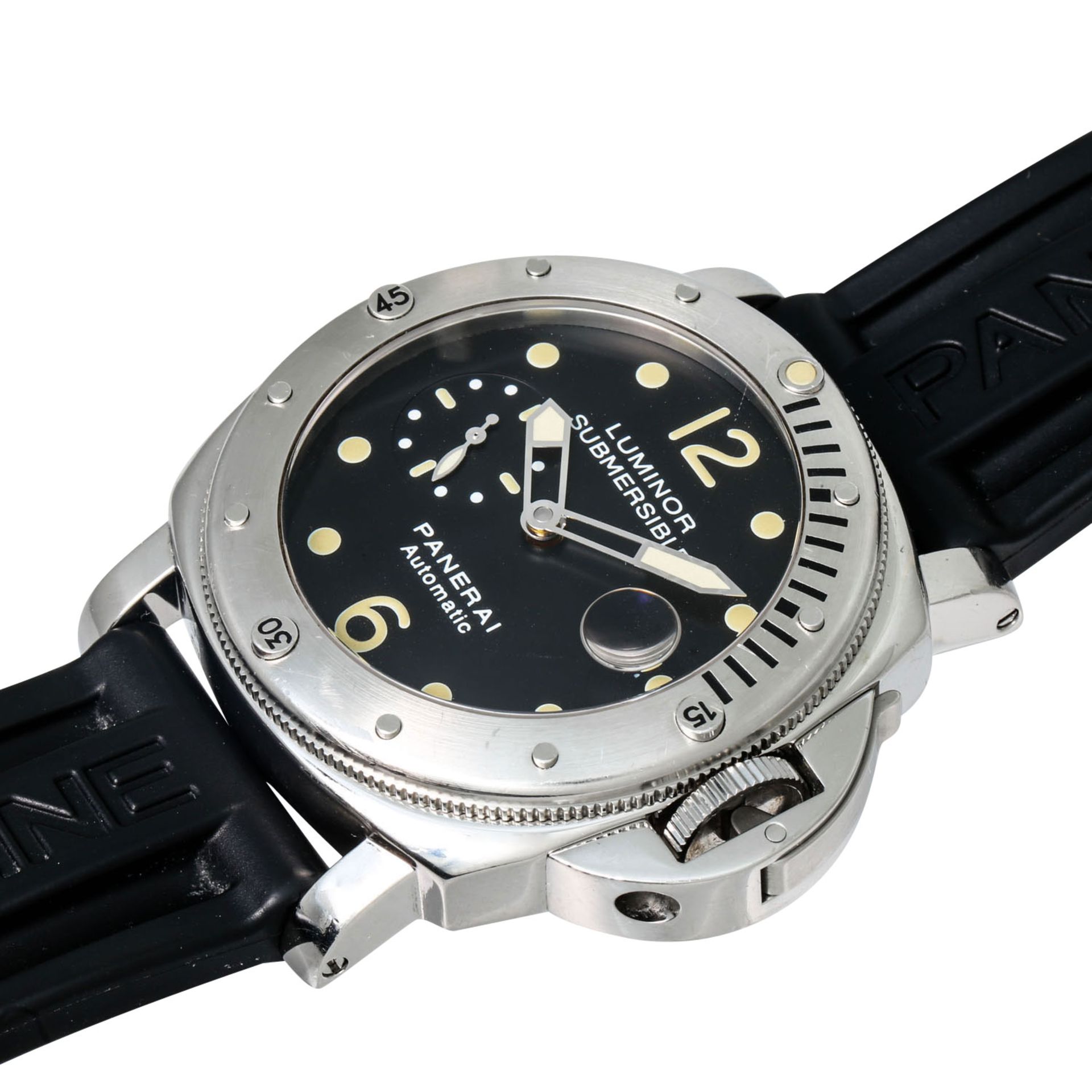 PANERAI Luminor Submersible, Ref. PAM00024. Herrenuhr. FULL SET aus 2001. - Bild 5 aus 9