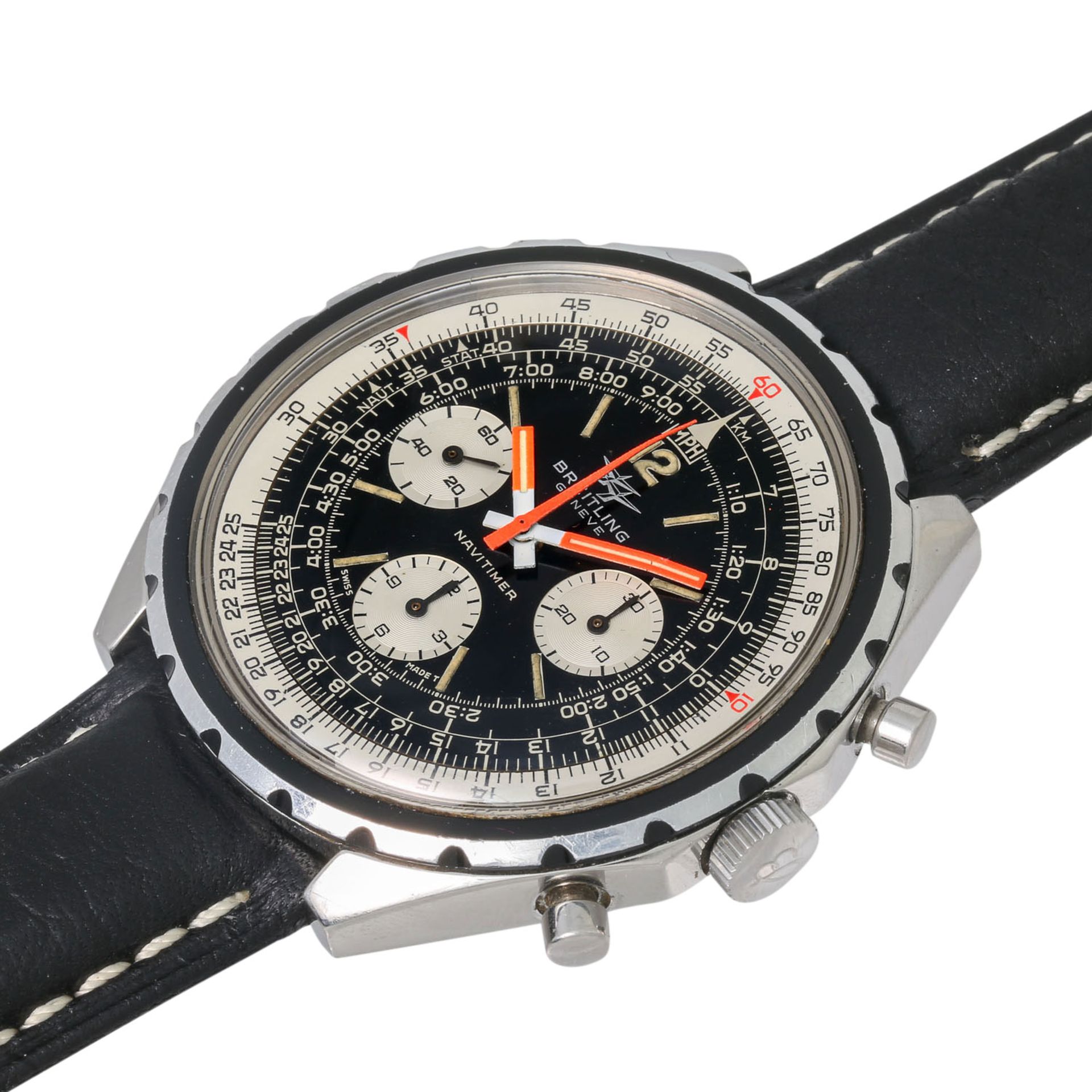 BREITLING Geneve Vintage Navitimer "Spiegelei", Ref. 819. Herrenuhr. Ca. 1968. - Bild 5 aus 8