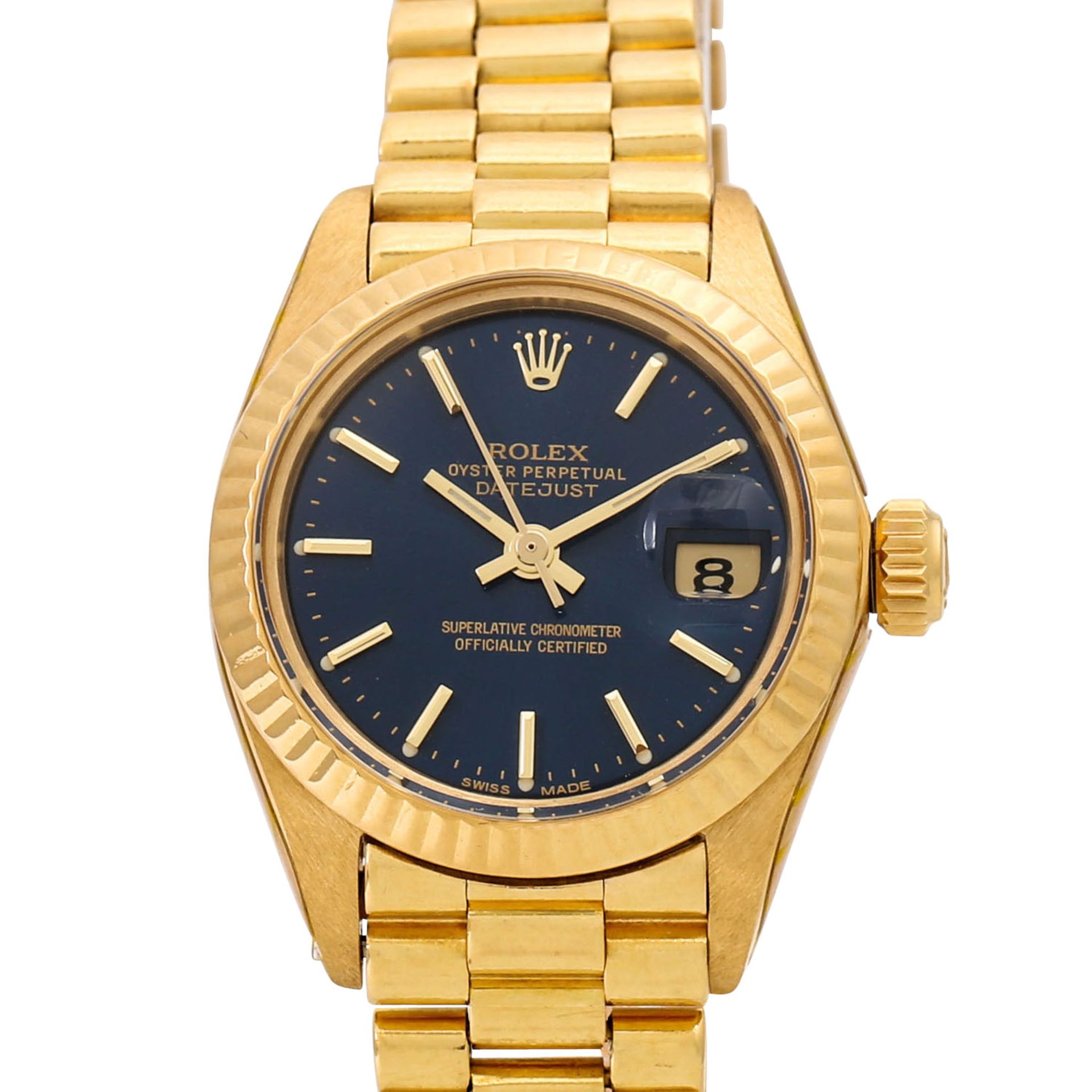 ROLEX Vintage Lady-Datejust "Blau", Ref. 69178. Damenuhr. Ca. 1980er Jahre.