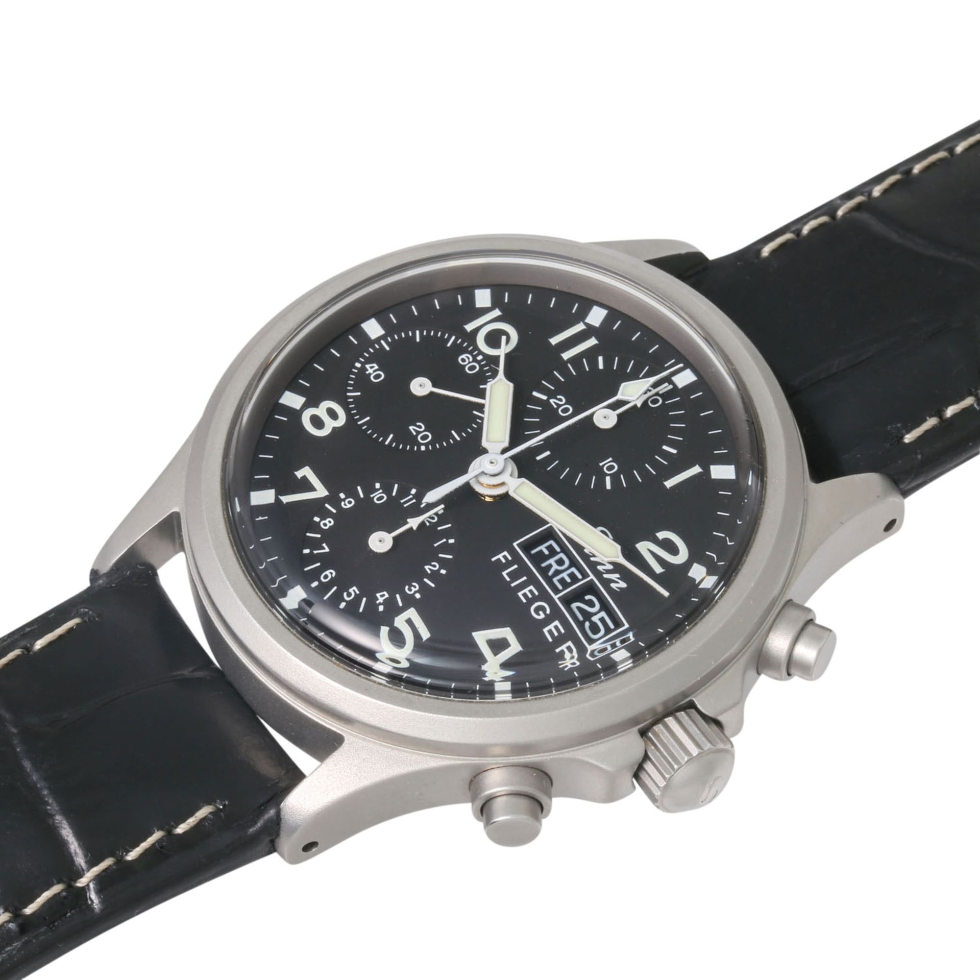 SINN Fliegerchronograph mit Tag & Datum, Ref. 356. Herrenuhr. Aktueller Neupreis: 1.790,- Euro. - Bild 5 aus 7