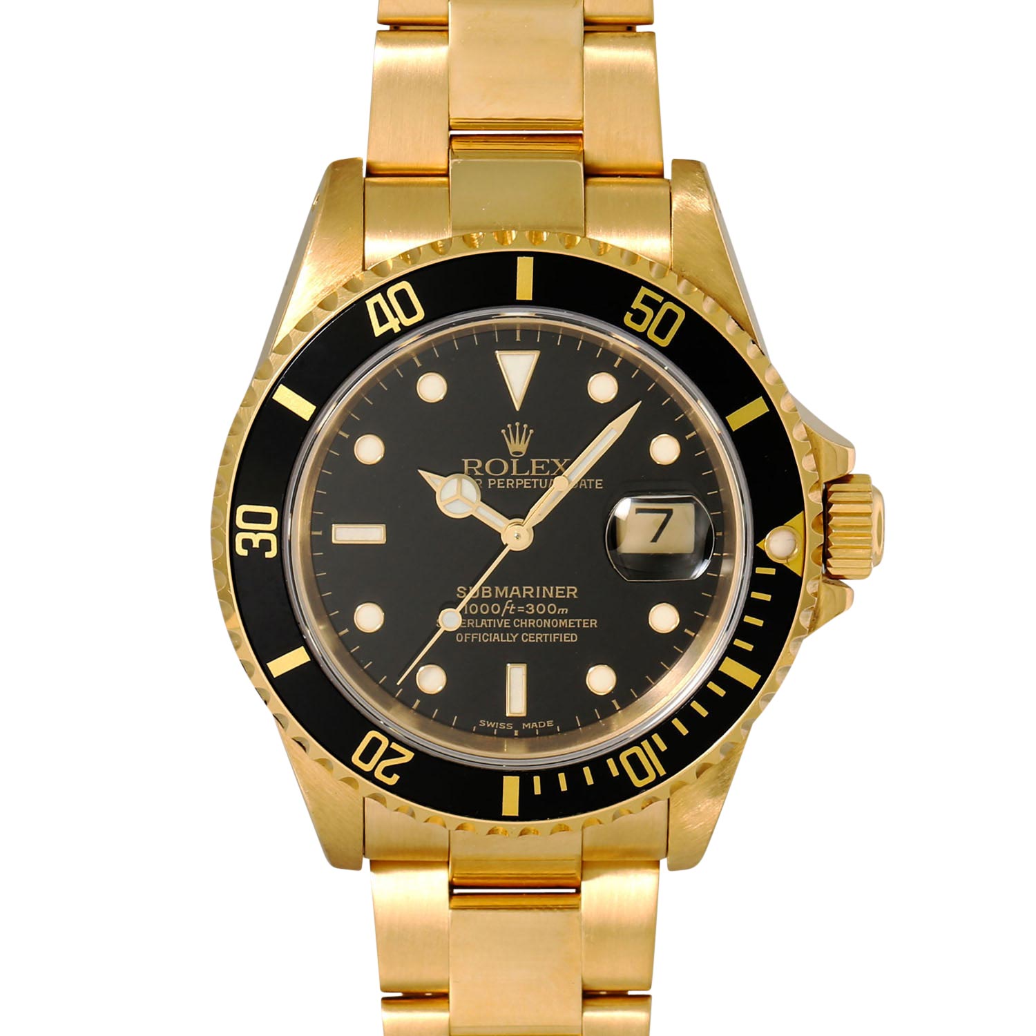 ROLEX Submariner Date "Schwarz", Ref. 16618. Armbanduhr.