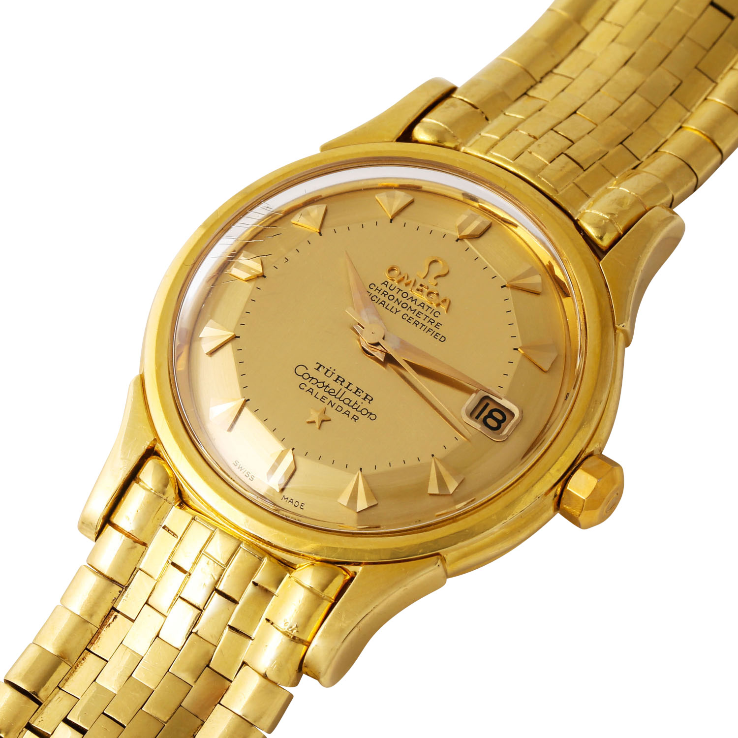 OMEGA Vintage Constellation Pie-Pan Calendar Chronometer Herrenuhr, Ref. 2943-2954SC. "TÜRLER" doppe - Image 5 of 9