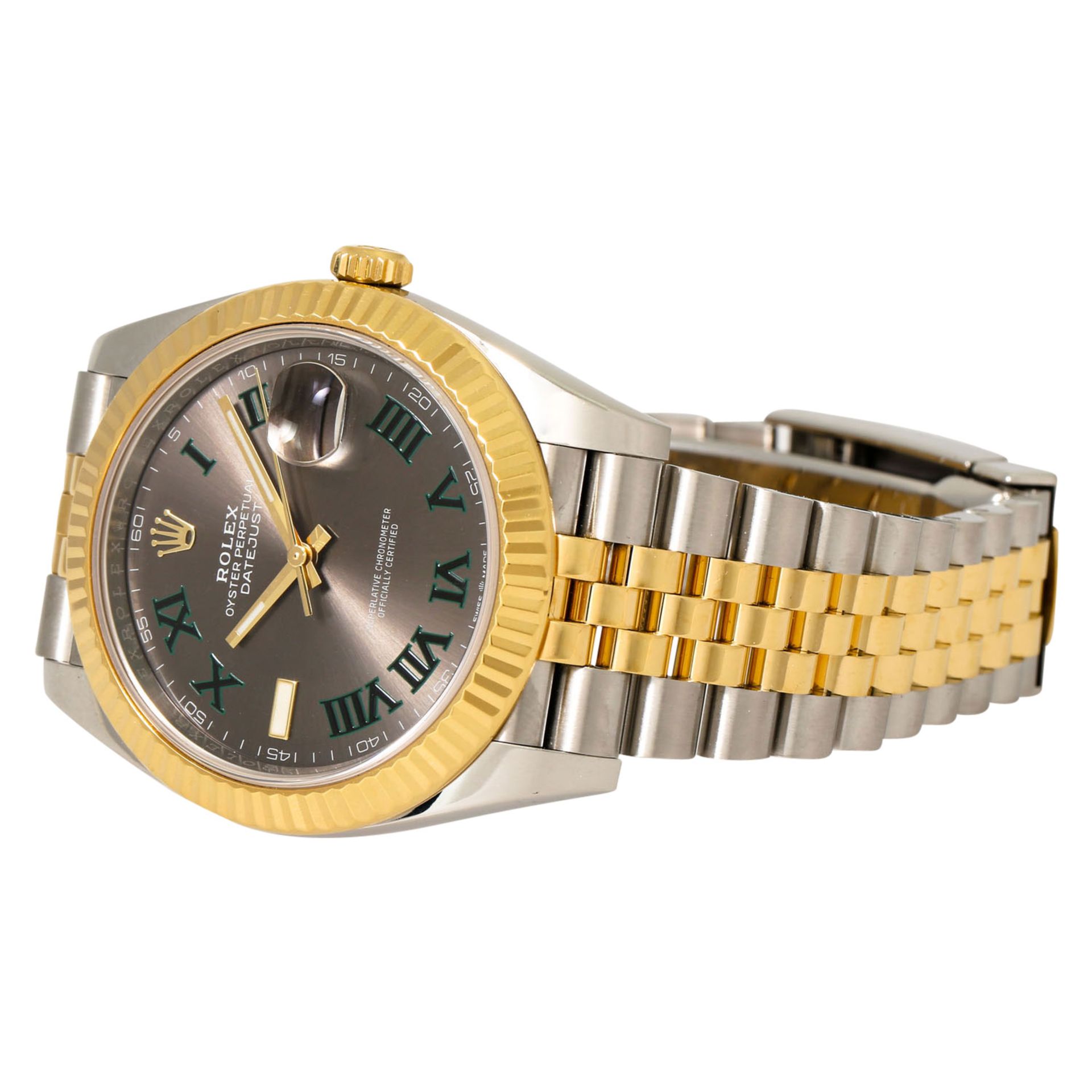 ROLEX Datejust 41 "Wimbledon", Ref. 126333-0020. Armbanduhr. - Bild 6 aus 9