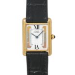 CARTIER Vintage must de Cartier Tank Trinity. Ref. 590005. Armbanduhr.