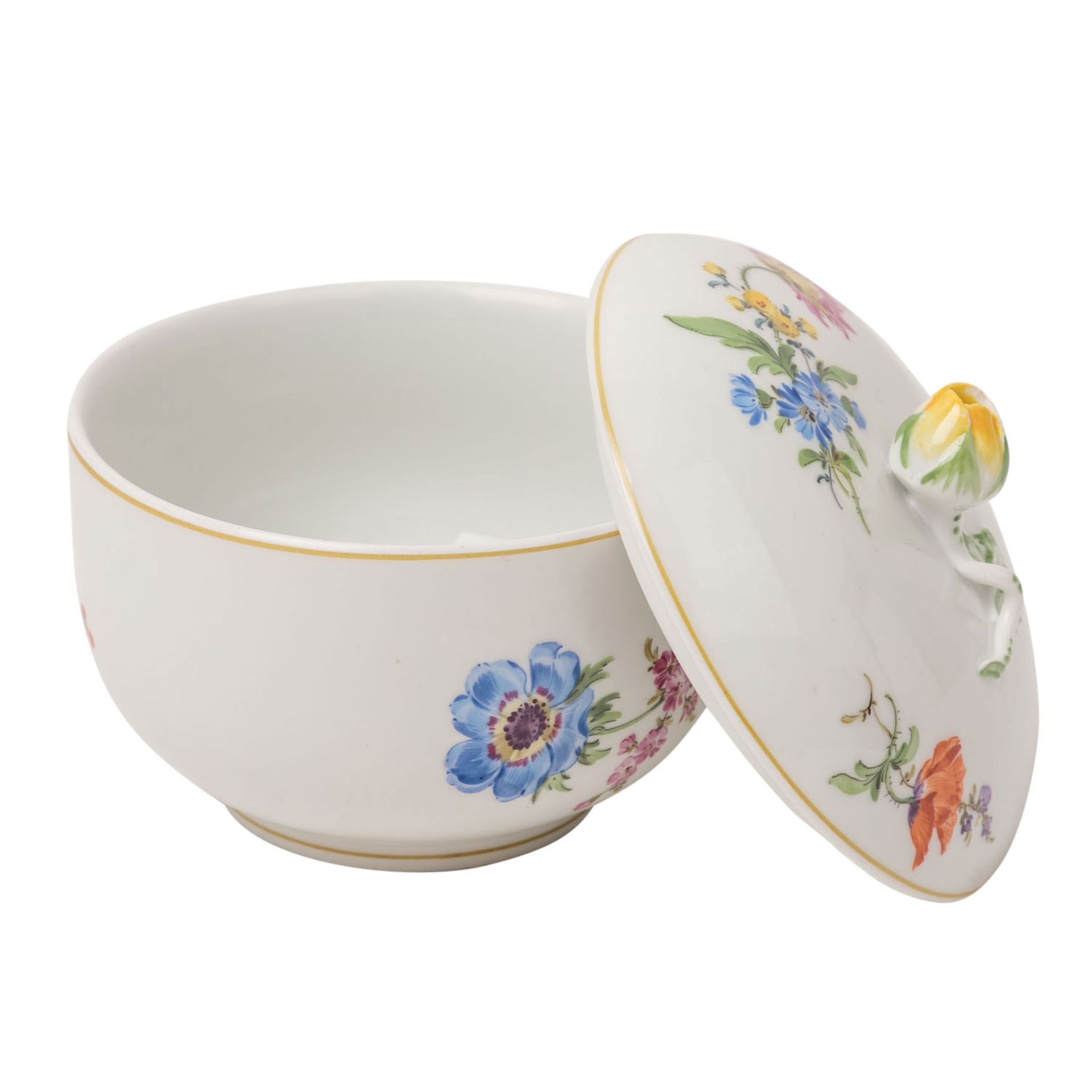 MEISSEN 8-tlg Konvolut Serviceteile 'Deutsche Blume', 20. Jh., 2. Wahl, - Image 3 of 6