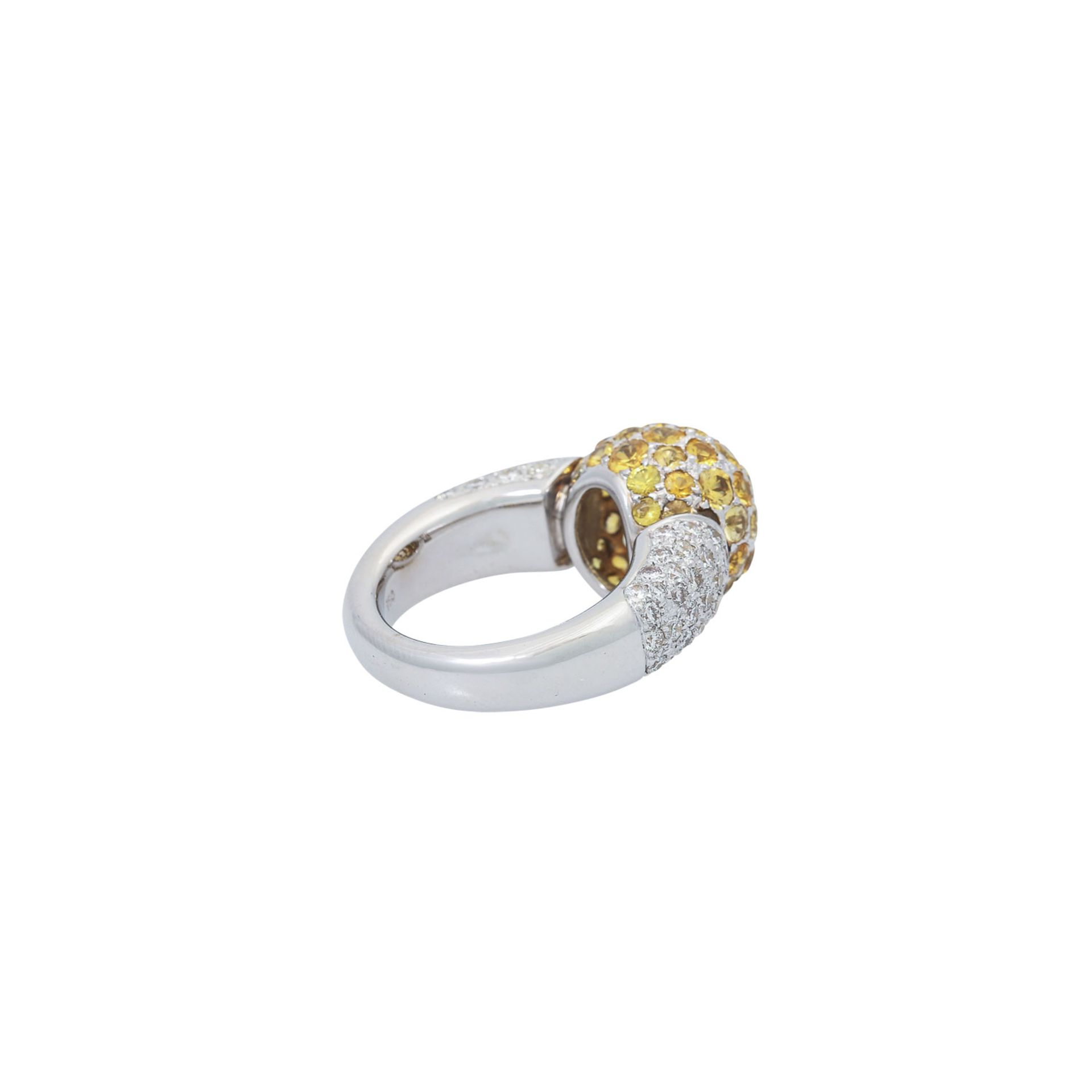 Ring mit gelben Saphiren und Brillanten - Image 3 of 5