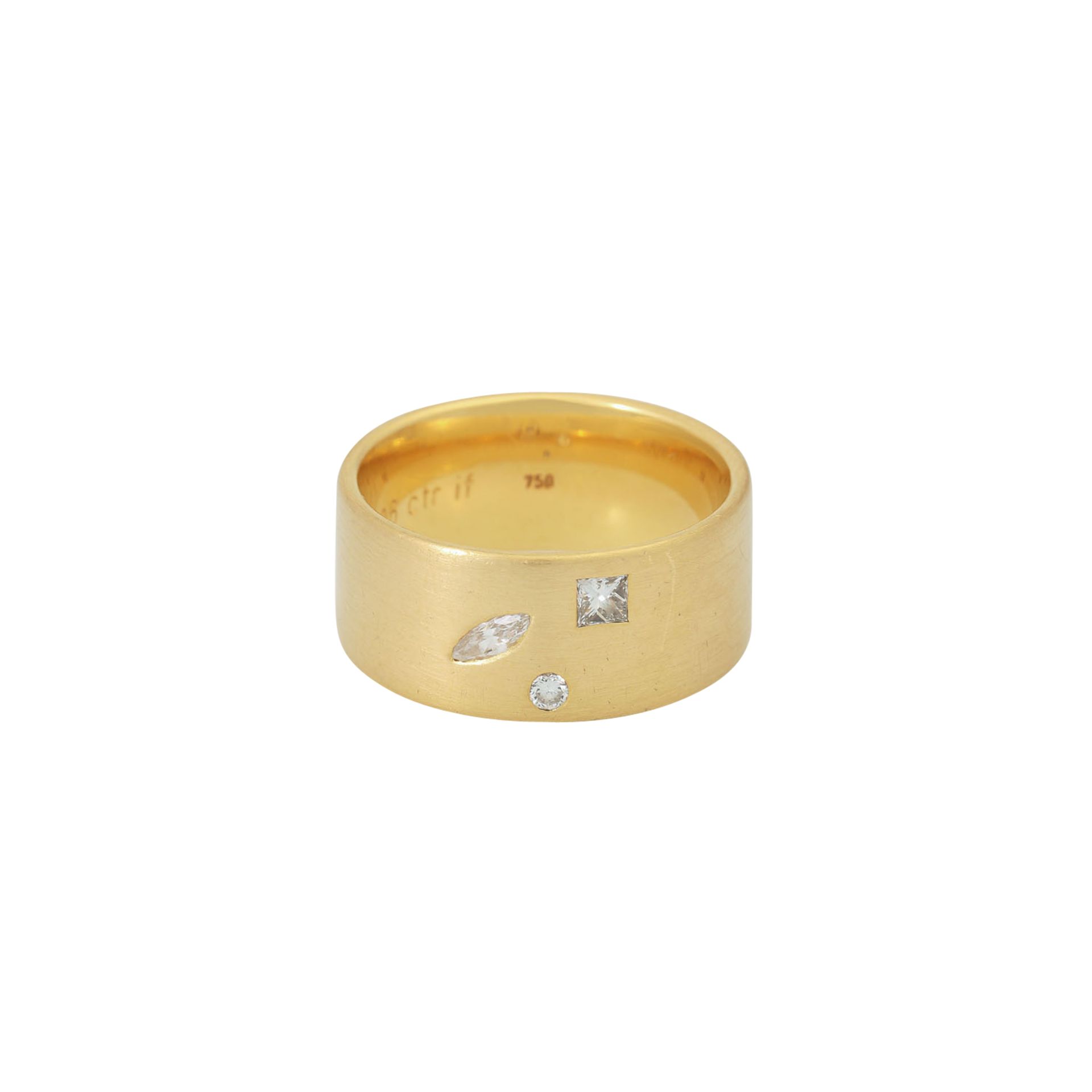 Moderner Ring mit kleinen Diamanten - Bild 2 aus 8