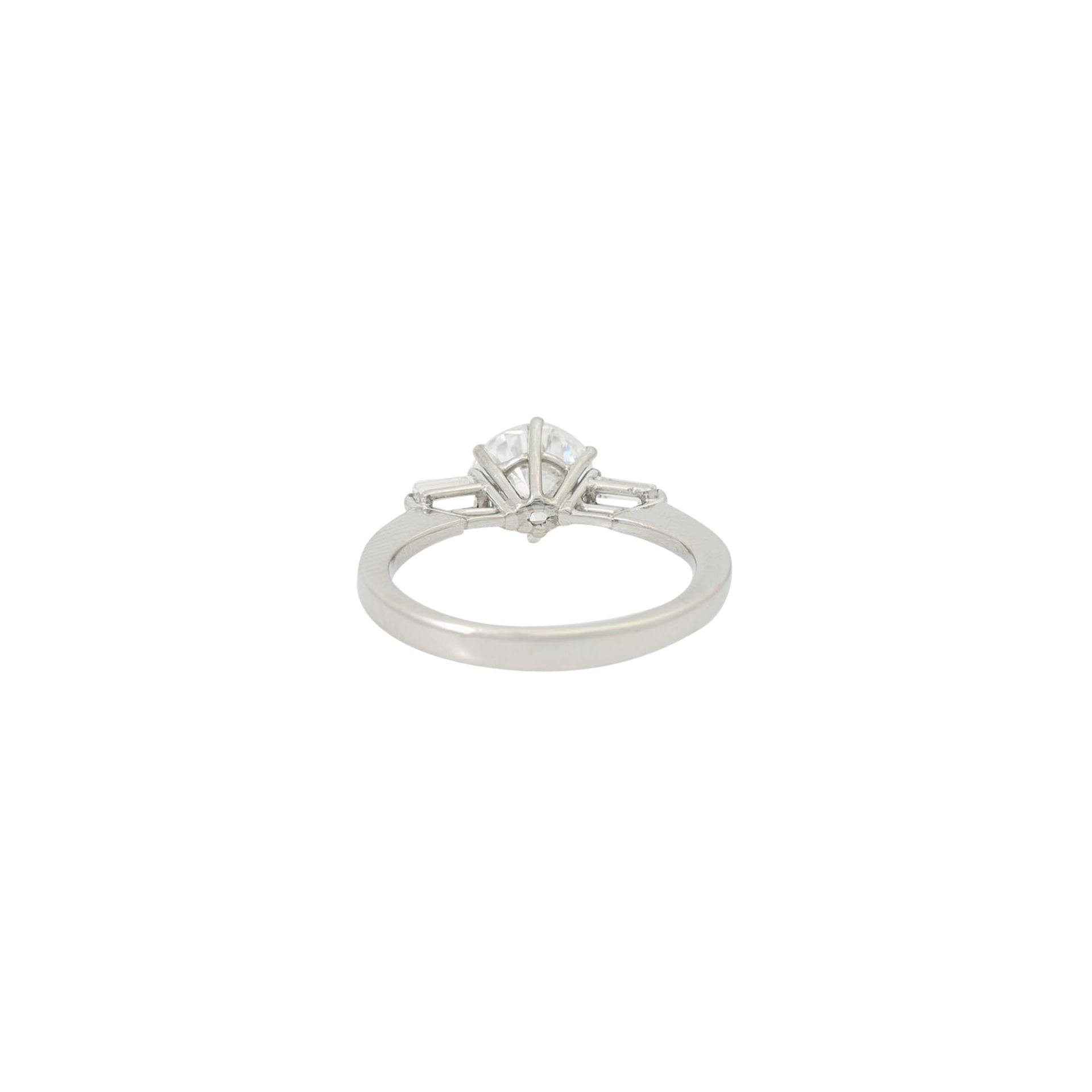 Ring mit zentralem Brillant ca. 1,2 ct, - Bild 4 aus 6