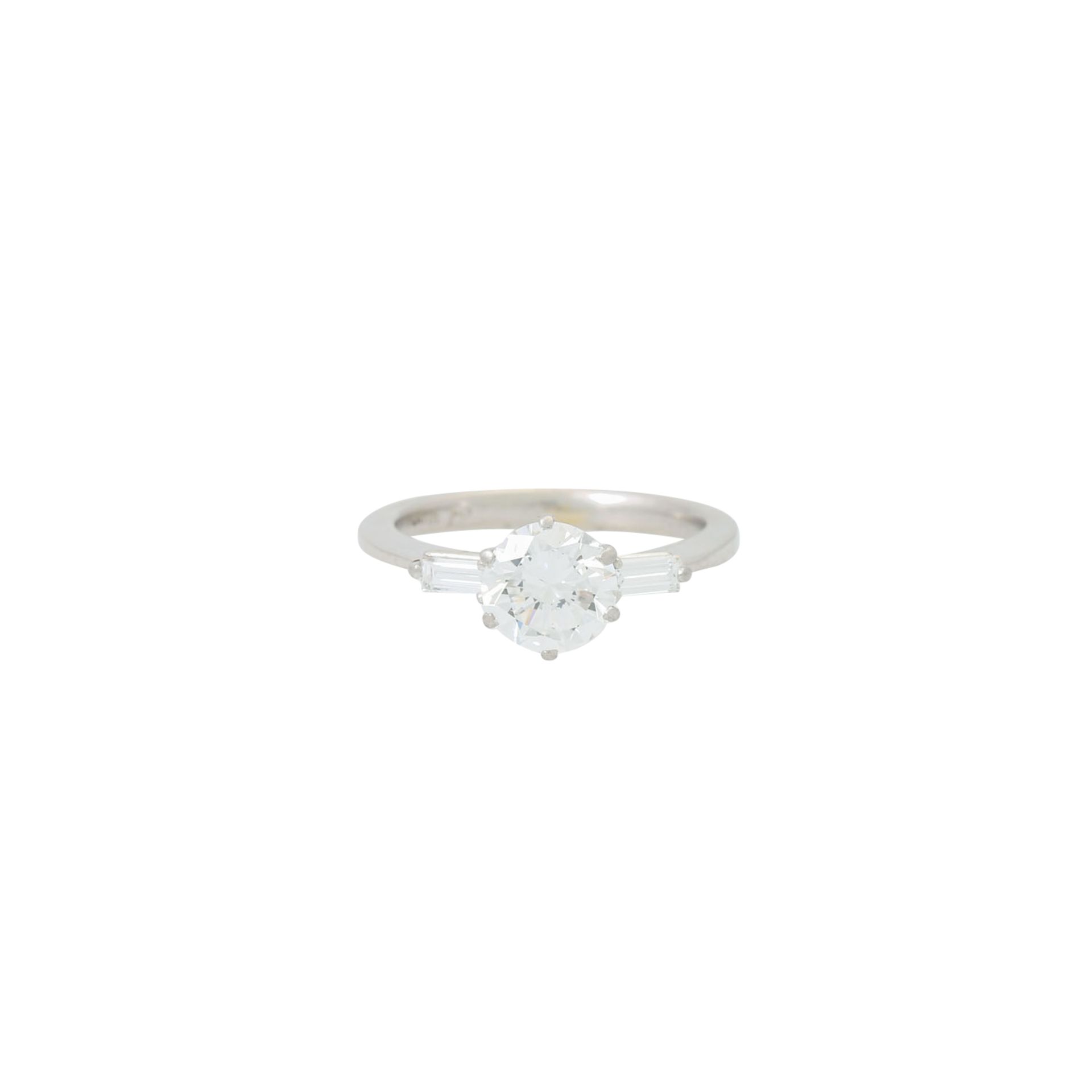 Ring mit zentralem Brillant ca. 1,2 ct, - Bild 2 aus 6