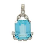 Einhänger mit feinem Aquamarin ca. 19 ct